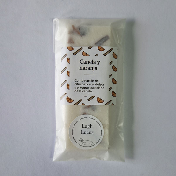 Tableta melt de Canela y naranja