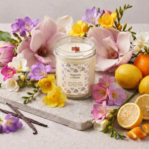 Vela de Magnolia y Freesia