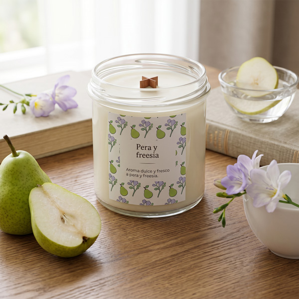 Vela de Pera y Freesia